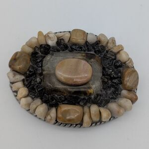 Vintage IVAN Stone Embellished Belt Buckle